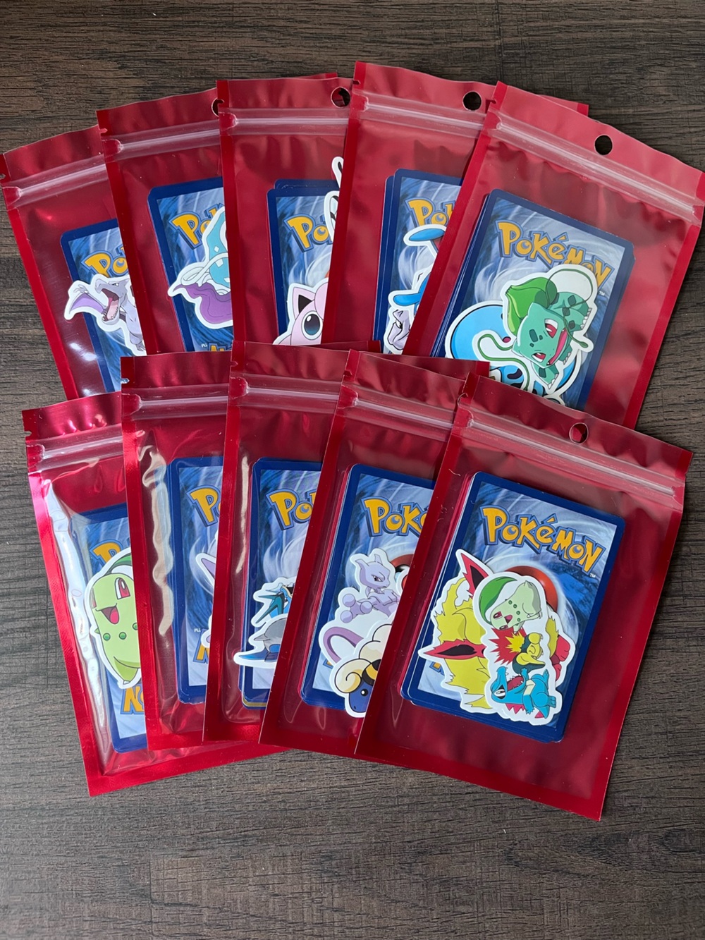 Pokemon Party Favors lot of 10 mystery packs each has 10 cards + two stickers - Picture 12 of 15